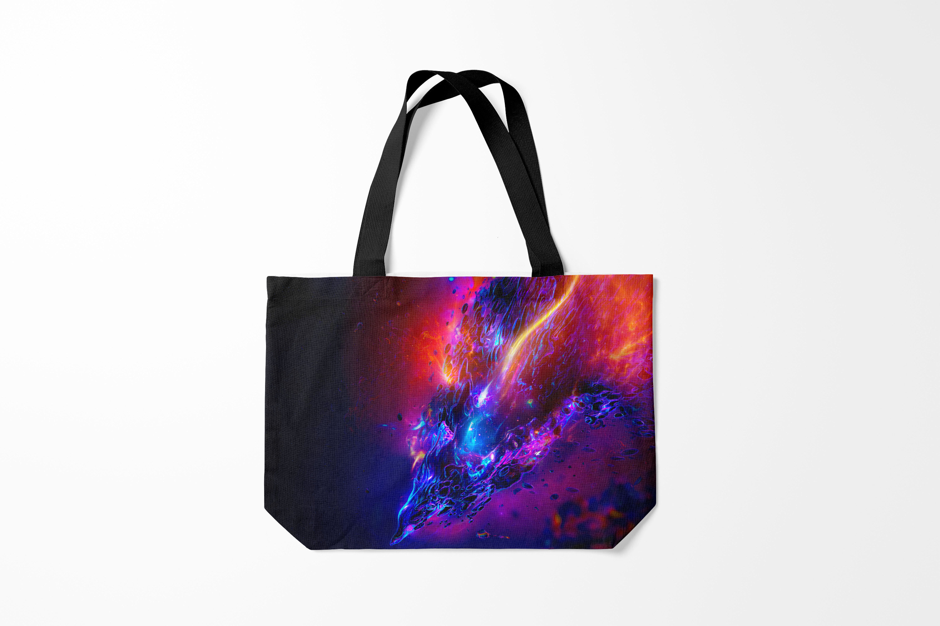 

Сумка шoппер унисекс Burnettie Космос Universe Neon, черный, Космос Universe Neon