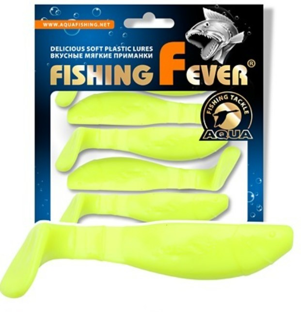 

Мягкая силиконовая приманка риппер Aqua FishingFever Flat 50мм., 16 шт., 055, Желтый, FishingFever Flat