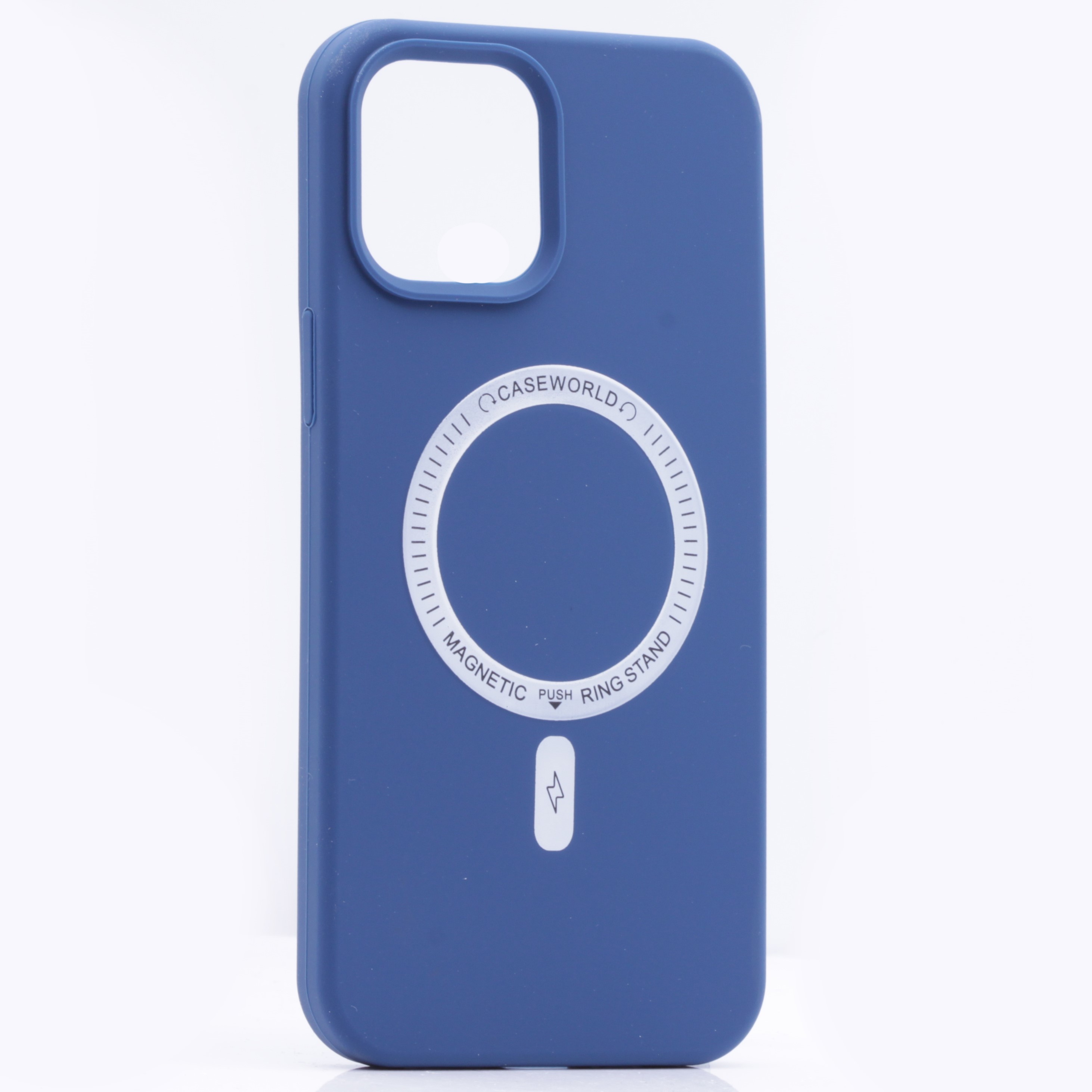 фото Чехол silicone case magesafe для iphone 12, синий