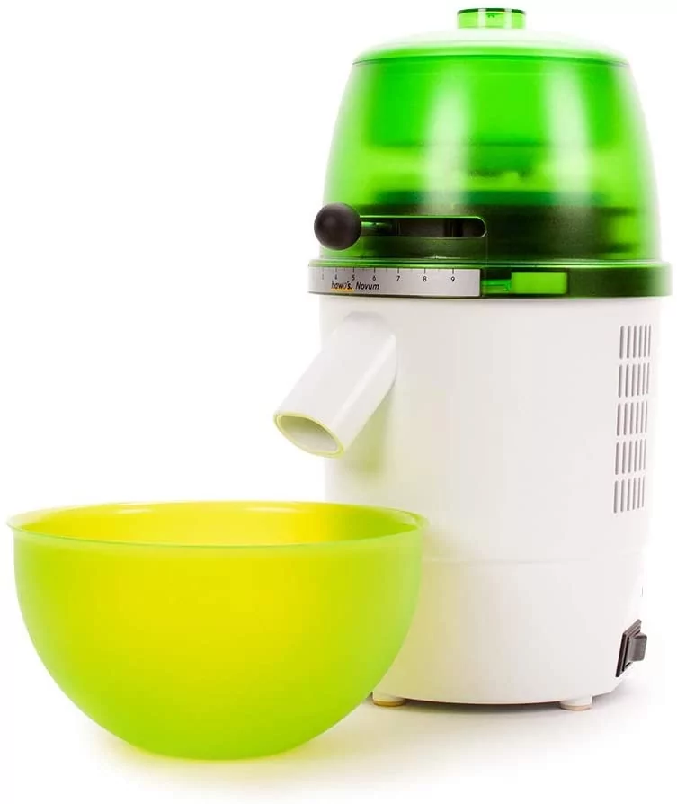 Мельница электрическая жерновая Hawos Novum для помола муки и зерна (зелёная)