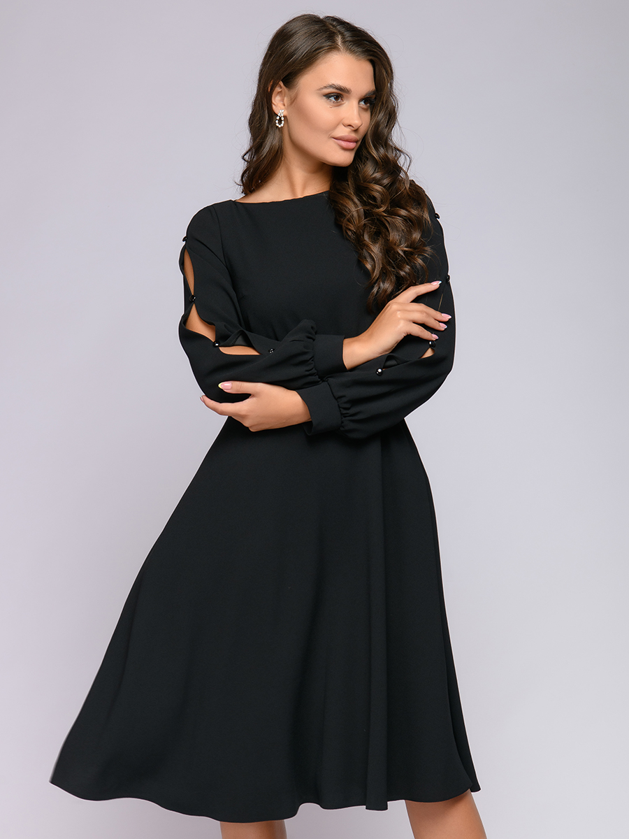 

Платье женское 1001dress 0112001-01437BK черное 40 RU, 0112001-01437BK