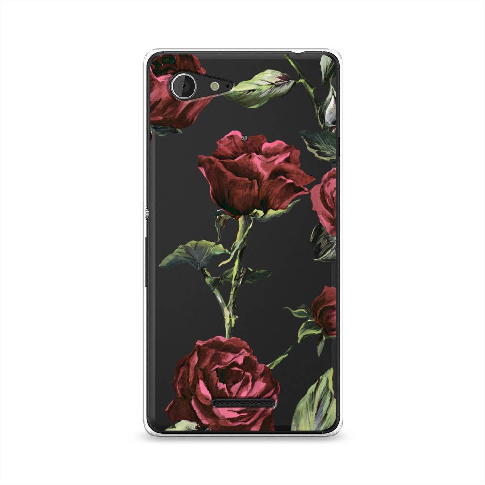

Чехол Awog "Бордовые розы фон" на Sony Xperia E3 / Сони Иксперия E3