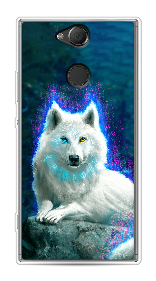 

Чехол Awog на Sony Xperia XA2 / Сони Иксперия ХА 2 "Белоснежный волк", Белый;зеленый;фиолетовый