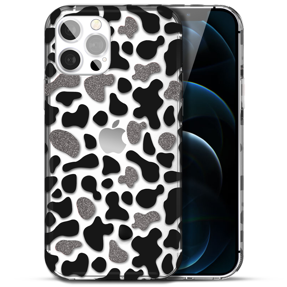 фото Чехол pqy glamour для iphone 12/12 pro cow pqy kingxbar ip 12/12 pro glamour series-cow