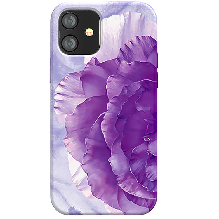 фото Чехол pqy peony для iphone 12 mini фиолетовый pqy kingxbar ip 12 mini peony series-purple