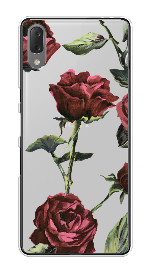 

Чехол Awog на Sony Xperia L3 / Сони Икспериа L3 "Бордовые розы фон", Красный