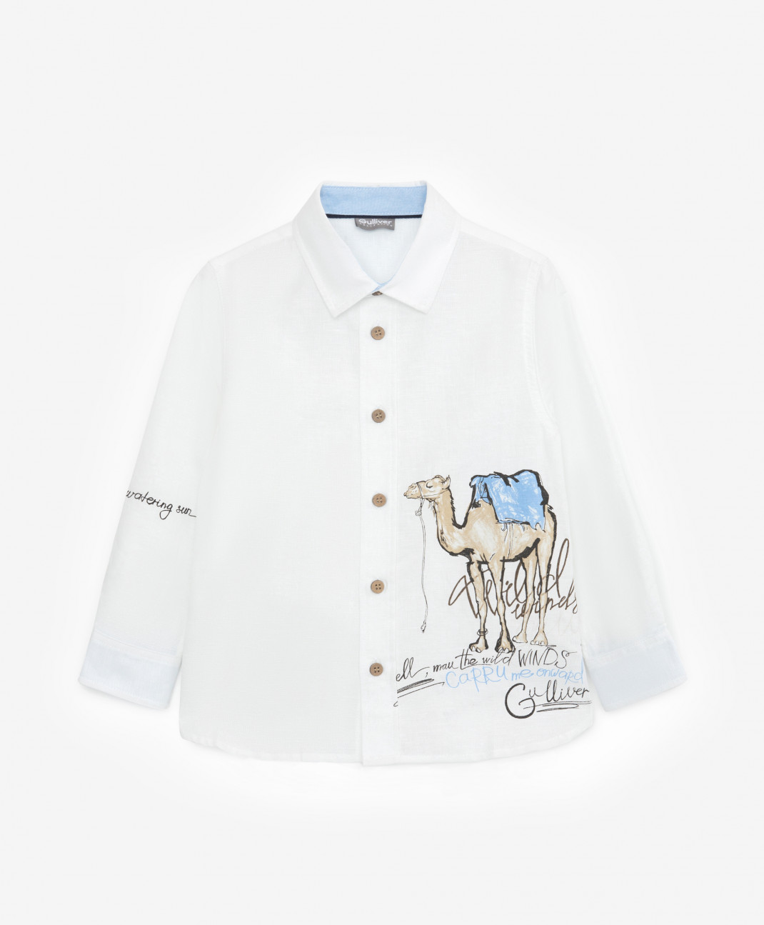 Купить Рубашка детская Gulliver 12205BMC2301 белый р.110,
