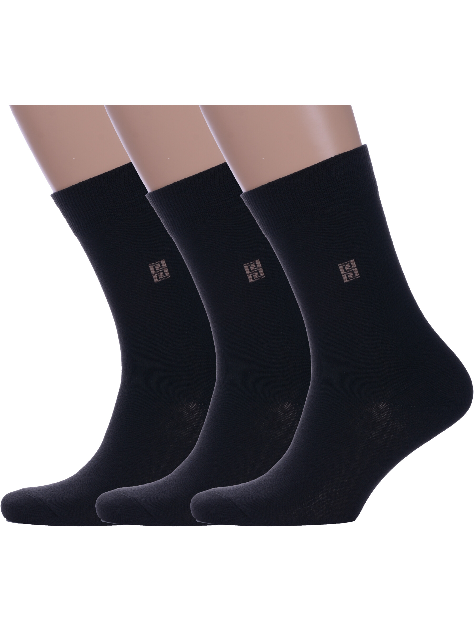 

Комплект носков мужских GRAND LINE 3-М-132 черных 27, Черный, 3-М-132