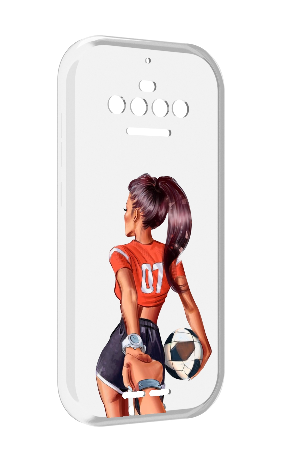 

Чехол MyPads Девушка-футболистка женский для Oukitel F150 R2022, Прозрачный, Tocco