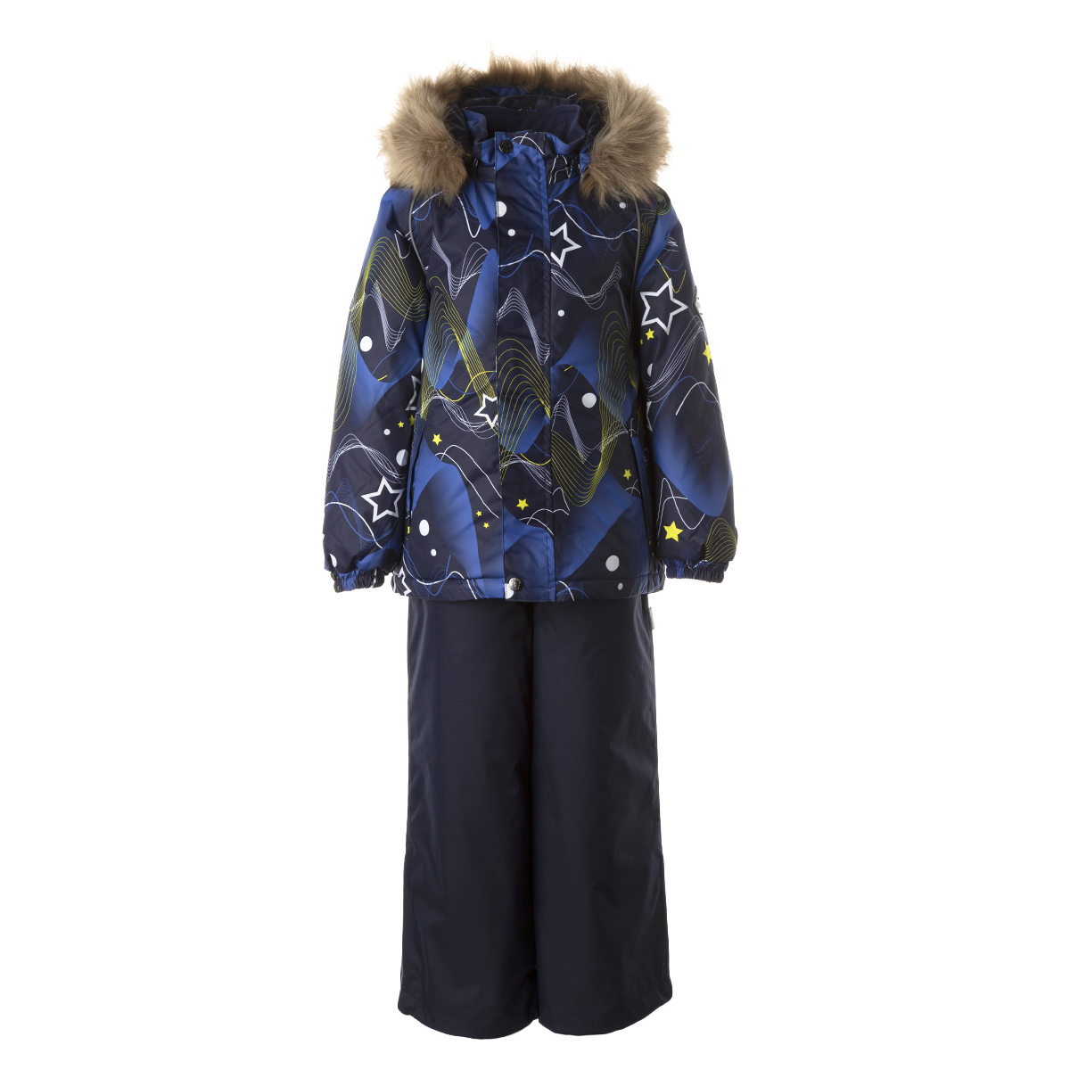 Комплект верхней одежды детский Huppa WINTER цв. темно-синий со звездами р. 116
