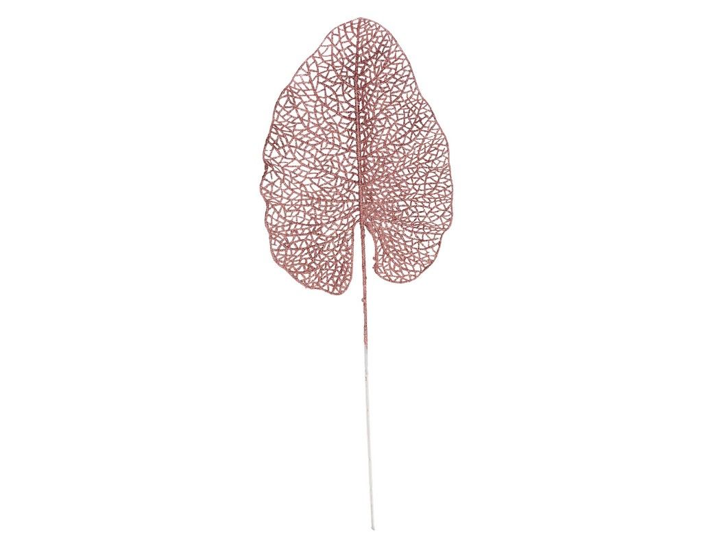 фото Декоративный лист кружевной филодендрон, нежно-розовый, 67 см, koopman international
