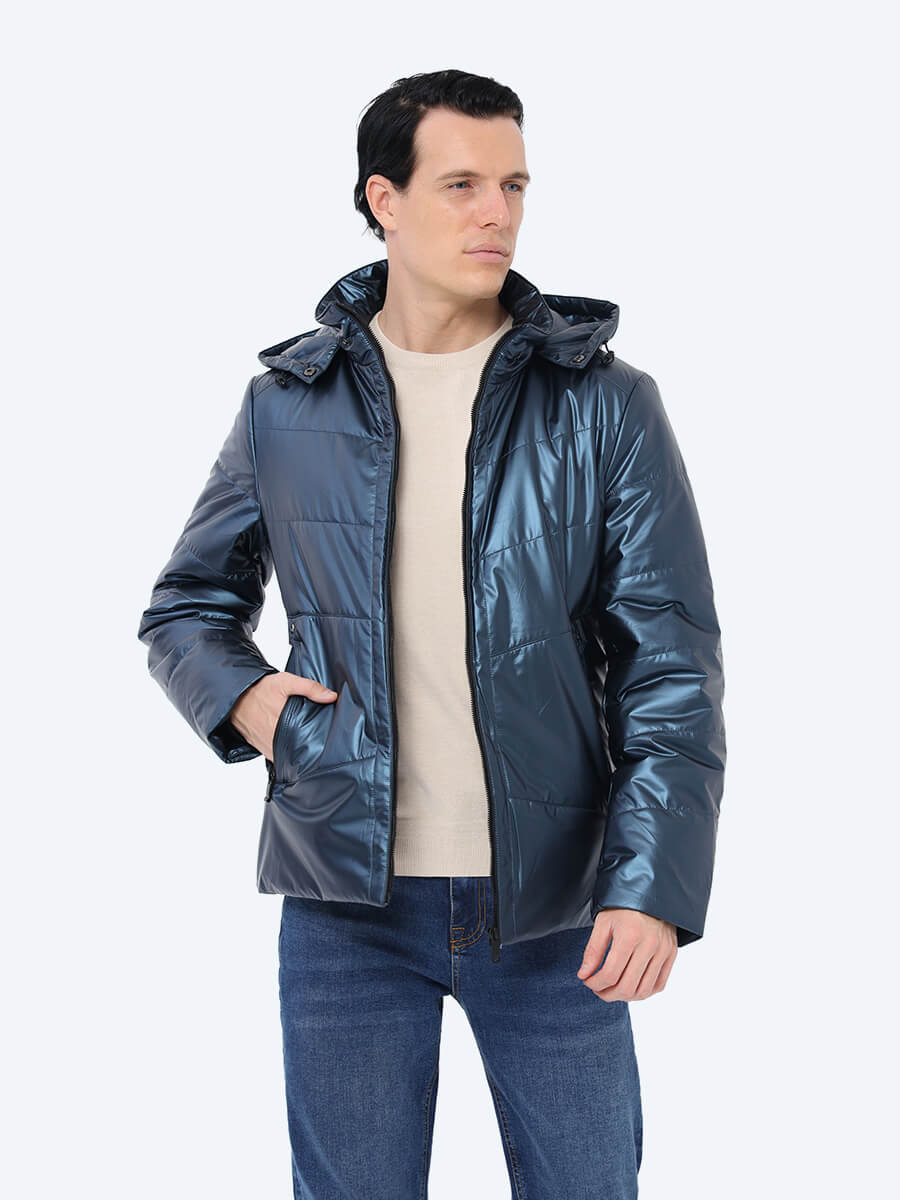 

Куртка мужская Vitacci MCA002-05 синяя 2XL, Синий, MCA002-05