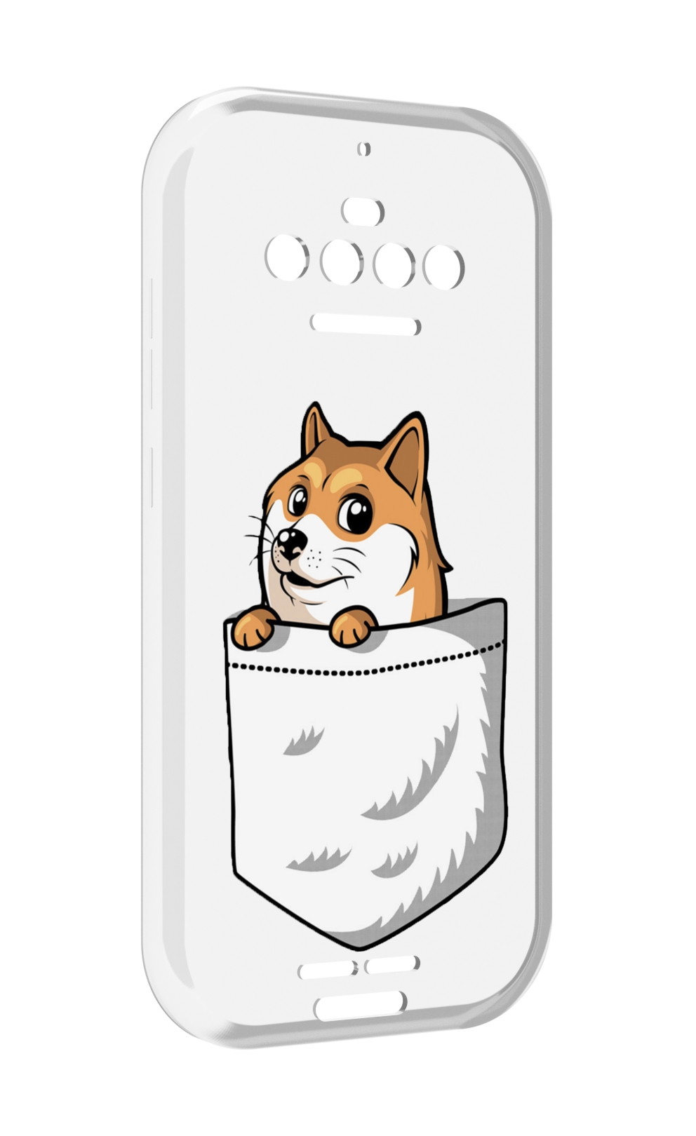 

Чехол MyPads Корги в кармане для Oukitel F150 R2022, Прозрачный, Tocco