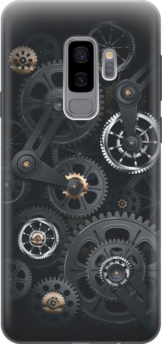 

Силиконовый чехол на Samsung Galaxy S9+ с принтом "Механизм", Белый;серый, 4706