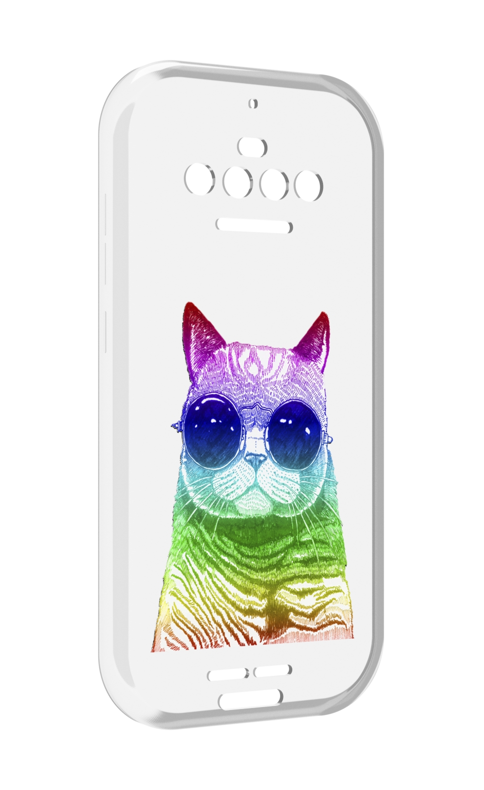 

Чехол MyPads Кот в очках для Oukitel F150 R2022, Прозрачный, Tocco