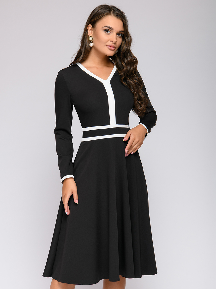 фото Платье женское 1001dress 0122001-02076bk черное 44 ru