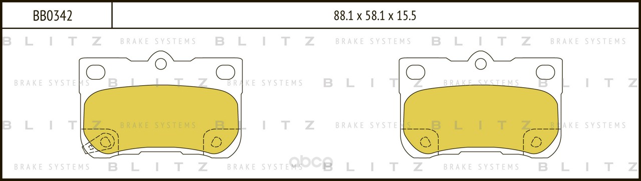 

Тормозные колодки BLITZ задние дисковые BB0342