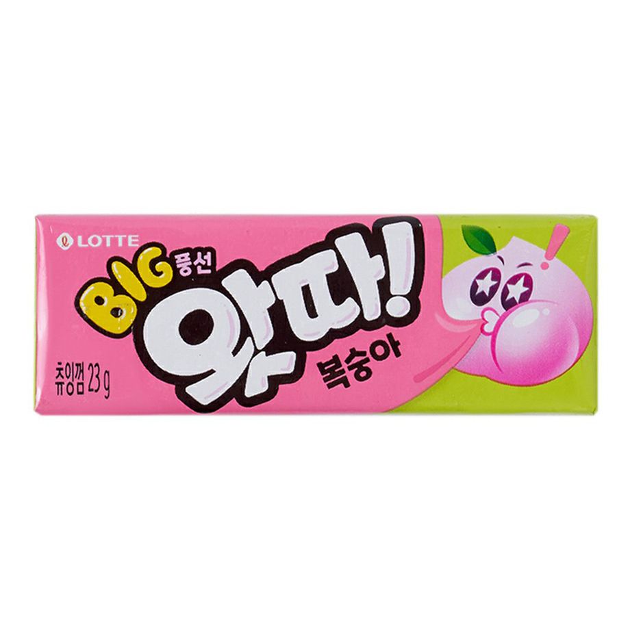 Жевательная резинка Lotte Whatta Big Bubble Gum персик 23 г 177₽