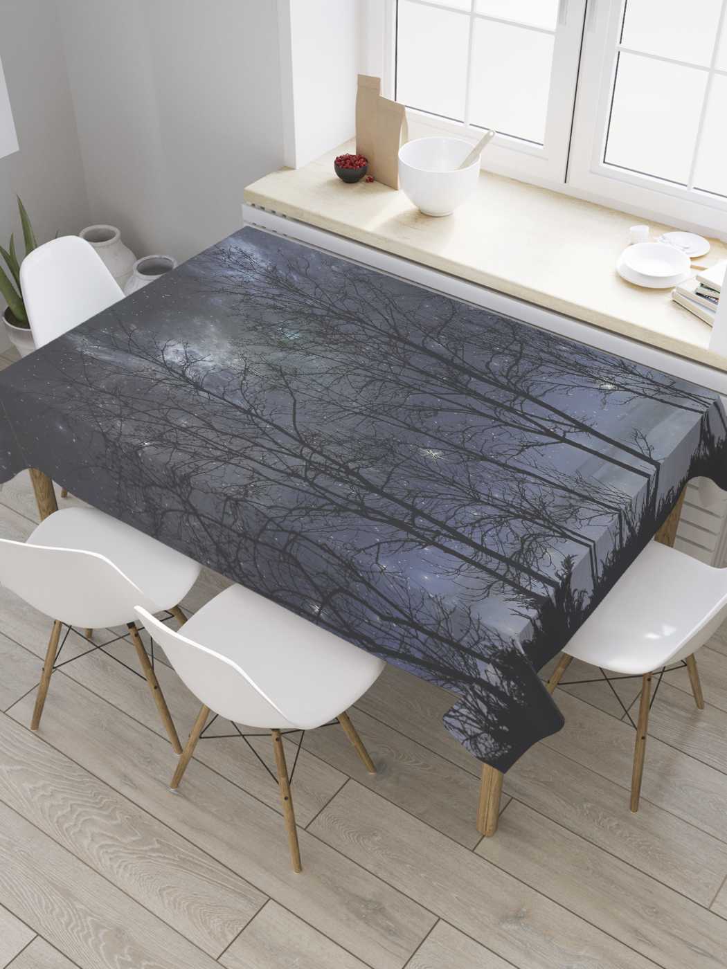 

Скатерть прямоугольная JoyArty "Безоблачная ночь" из сатена, 180x145 см, Безоблачная ночь