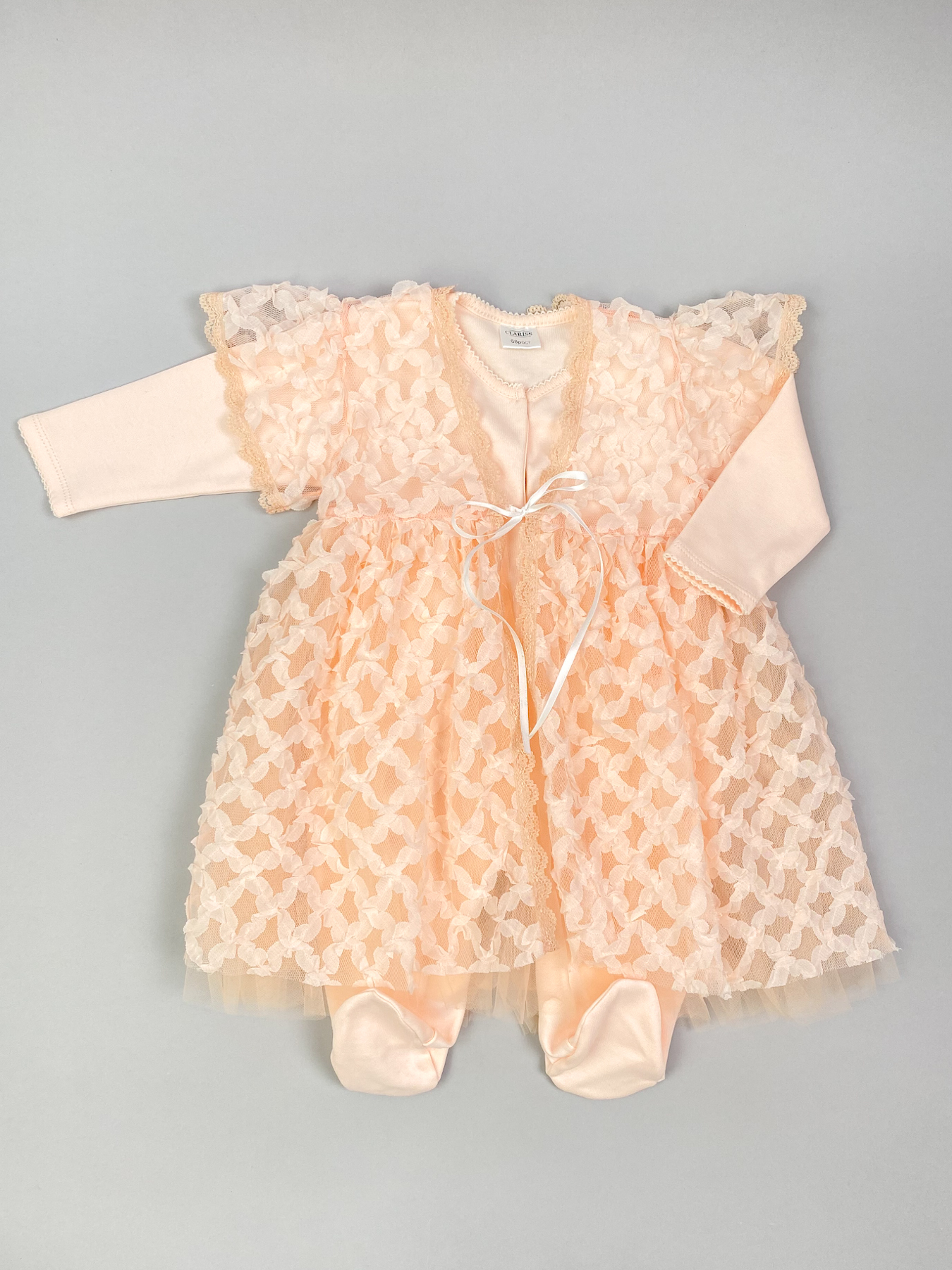 Комплект одежды детский  Clariss Ажурная клетка, оранжевый, 62