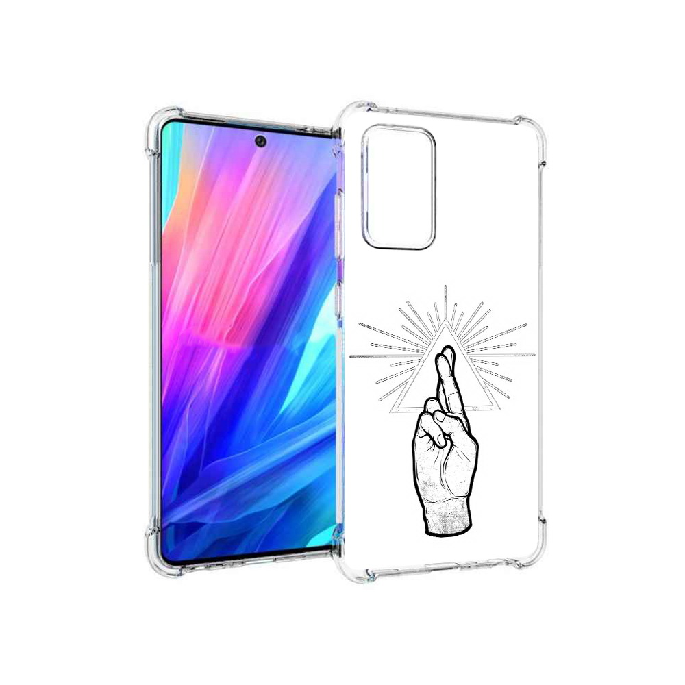 

Чехол MyPads Tocco для Samsung Galaxy A52 черно белая рука (PT158660.526.681), Прозрачный, Tocco