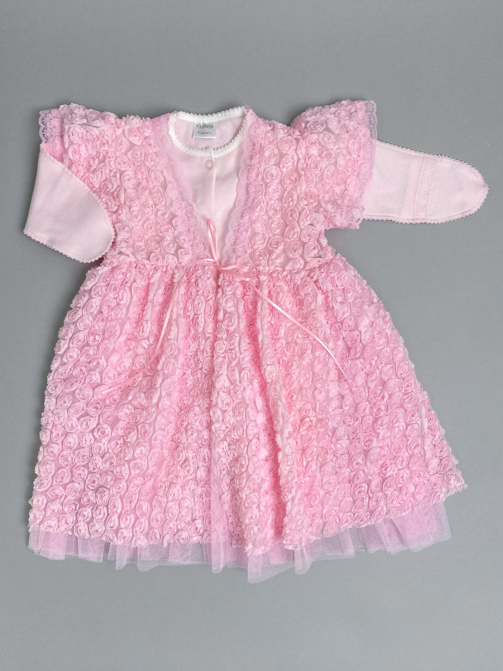 Комплект одежды детский  Clariss Цветочная фантазия, розовый, 68