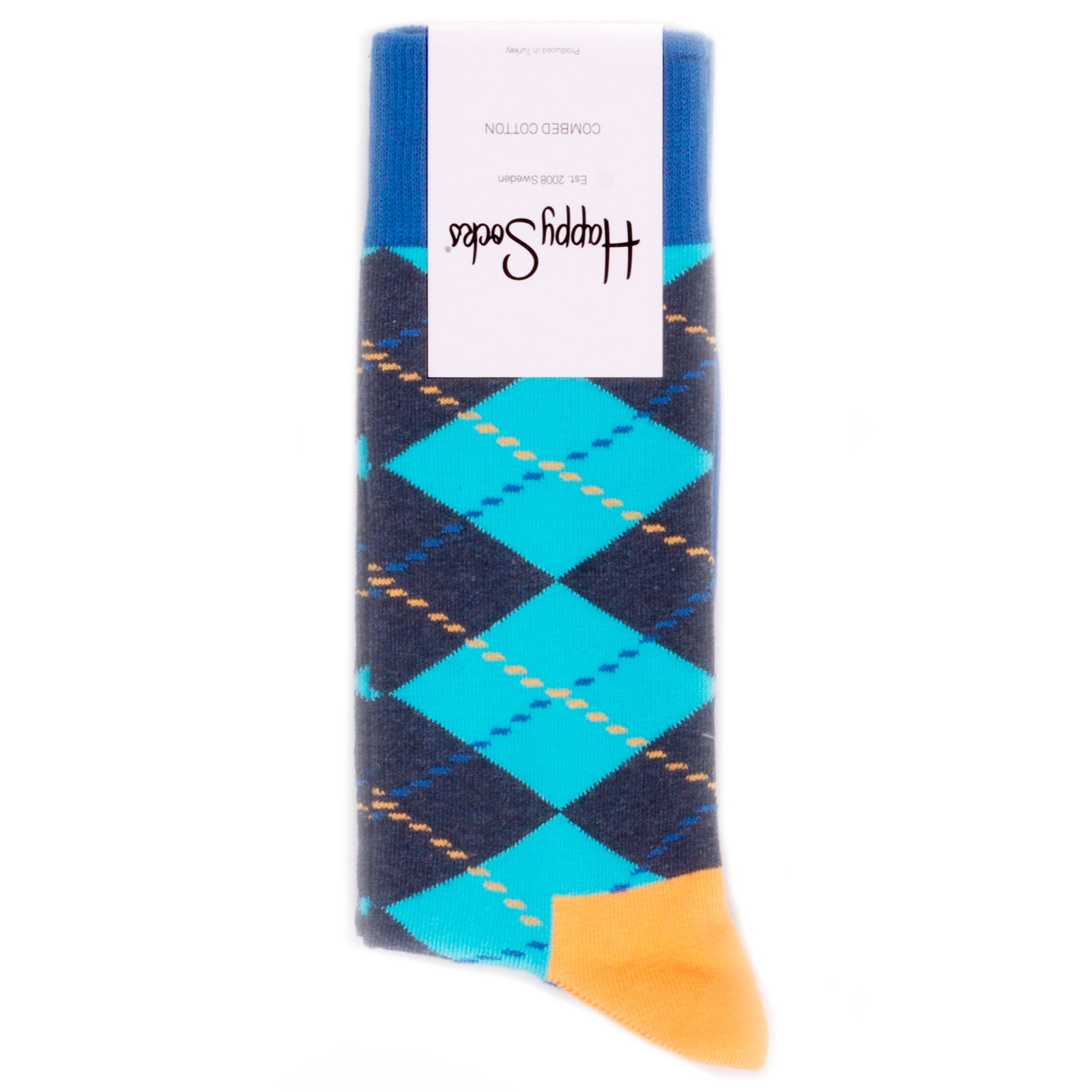 

Носки унисекс Happy Socks разноцветные, Разноцветный, HappySocksArgyleBlueOrange