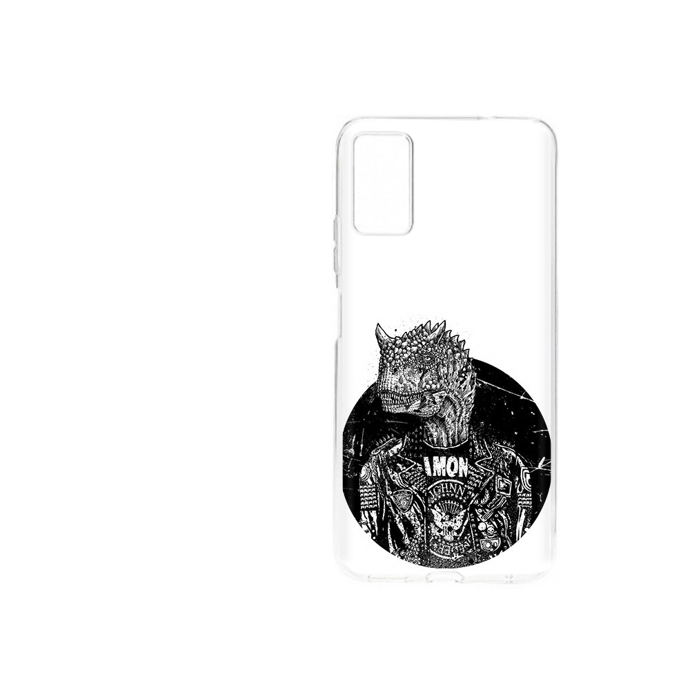 Чехол MyPads Tocco для ZTE Blade A71 (2021) динозавр в куртке (PT226945.474.328)
