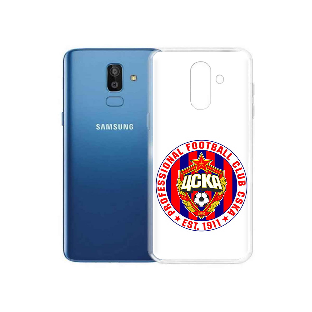 

Чехол MyPads Tocco для Samsung Galaxy J8 ФК ЦСК логотип (PT226929.592.178), Прозрачный, Tocco