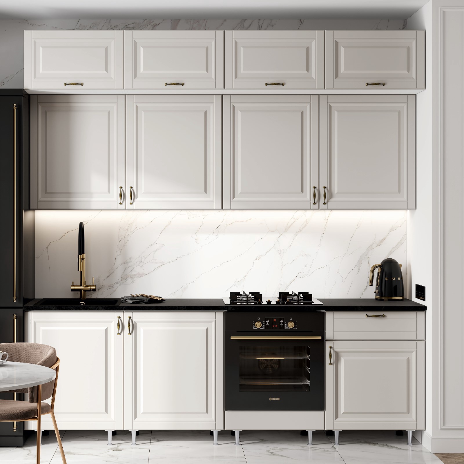 

Кухонный гарнитур Престиж, Браш Лайт грей, Престиж