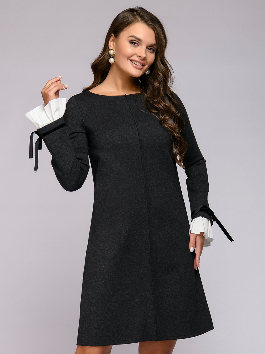 

Платье женское 1001dress DM01092MG черное 40 RU, DM01092