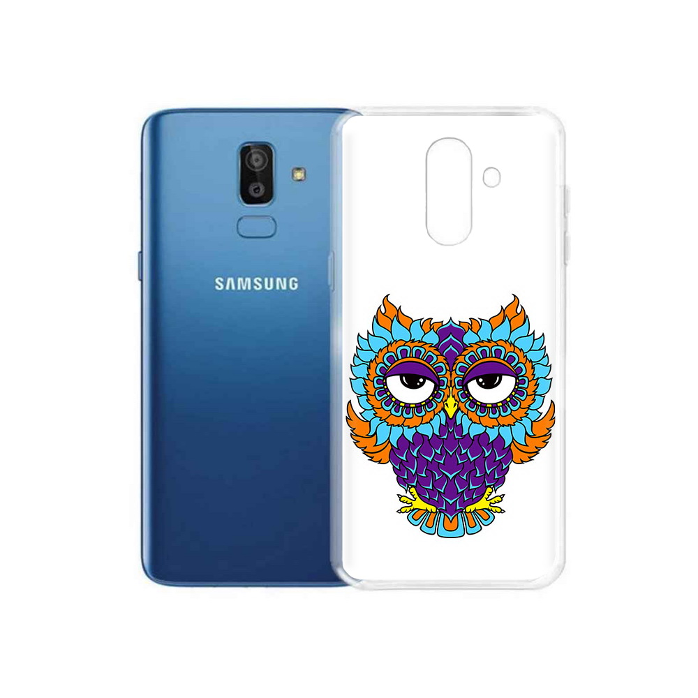 

Чехол MyPads Tocco для Samsung Galaxy J8 Цветная сова (PT226929.592.198), Прозрачный, Tocco