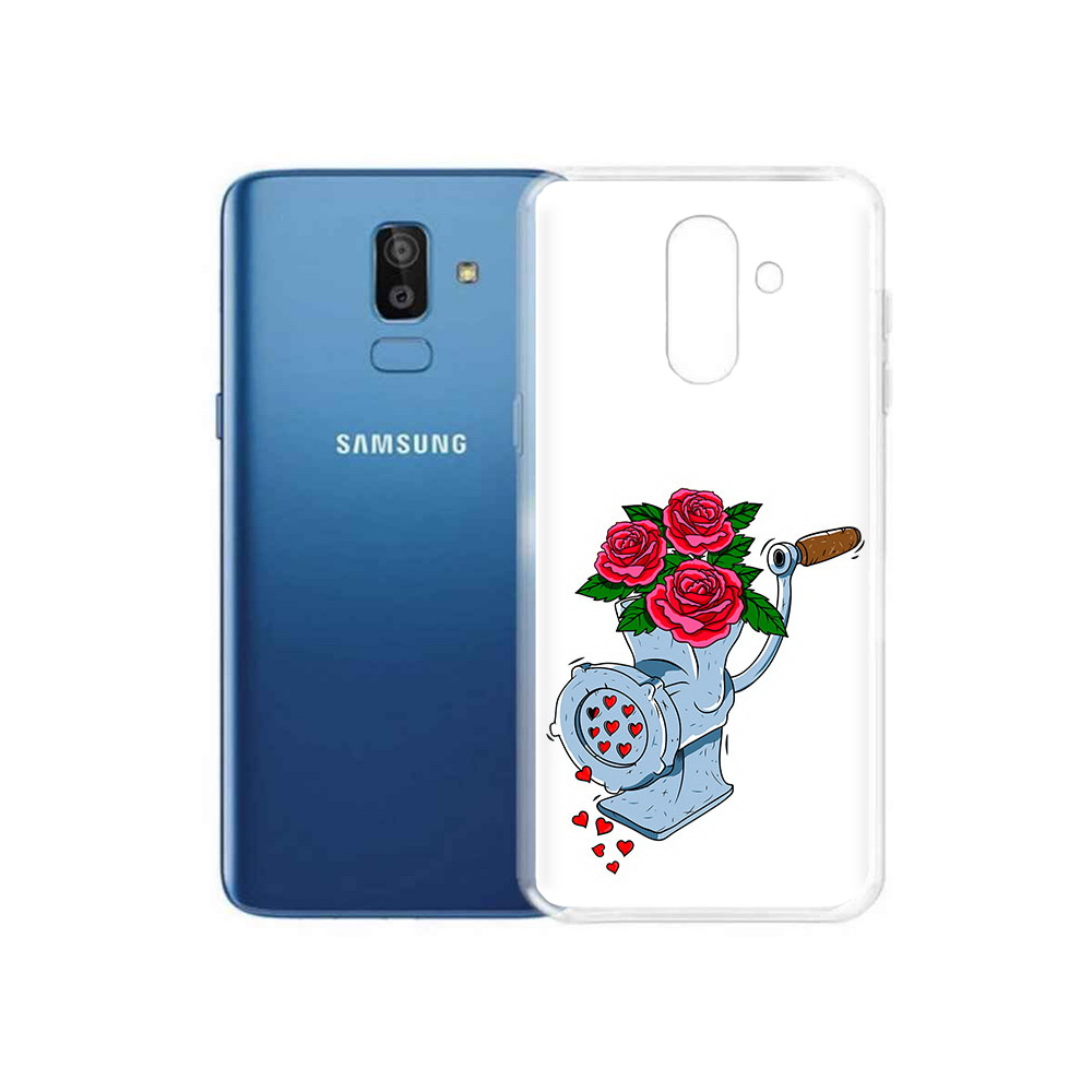 

Чехол MyPads Tocco для Samsung Galaxy J8 Цветочные сердца (PT226929.592.199), Прозрачный, Tocco