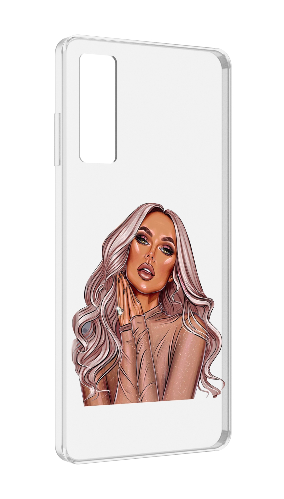 

Чехол MyPads девушка-в-коричневых-оттенках для TCL 20 5G, Прозрачный, Tocco