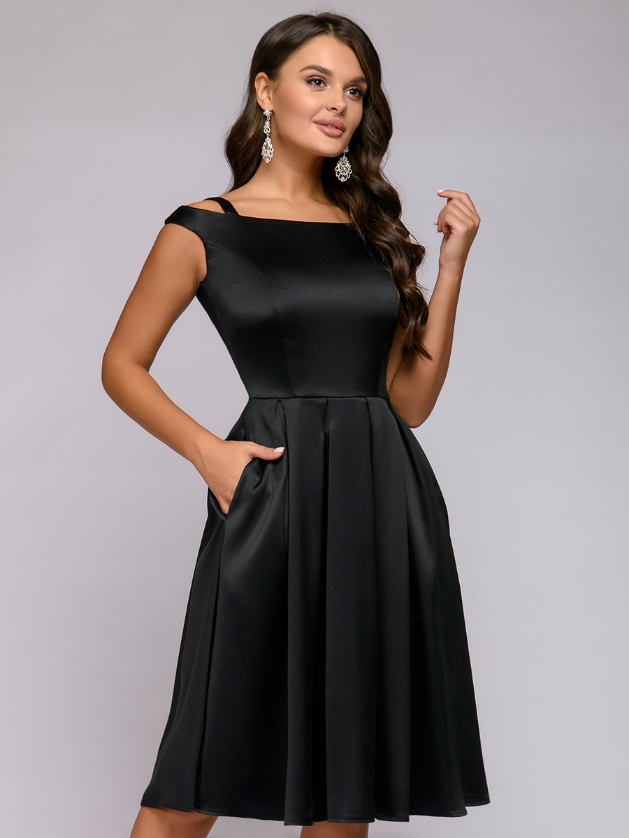 

Платье женское 1001dress 0122001-02235BK черное 48 RU, 0122001-02235