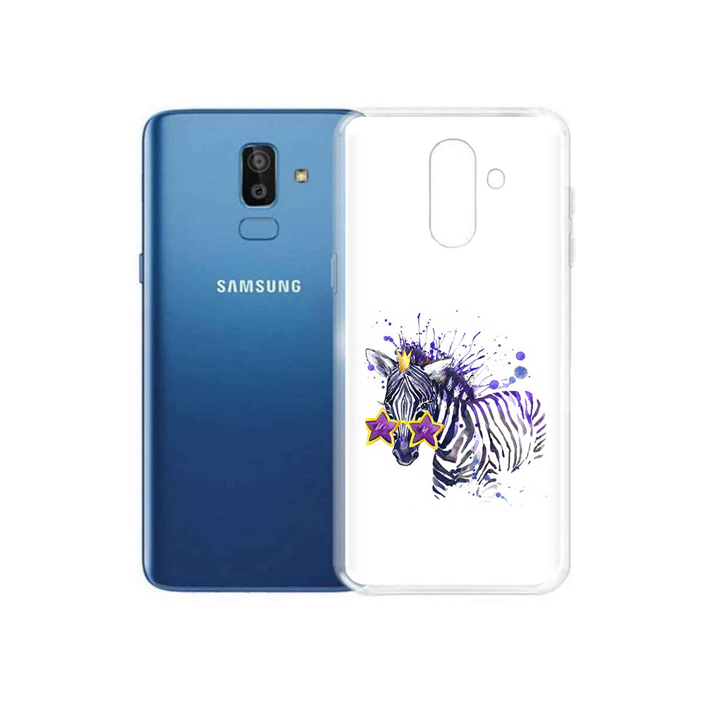 

Чехол MyPads Tocco для Samsung Galaxy J8 акварельная зебра (PT226929.592.215), Прозрачный, Tocco