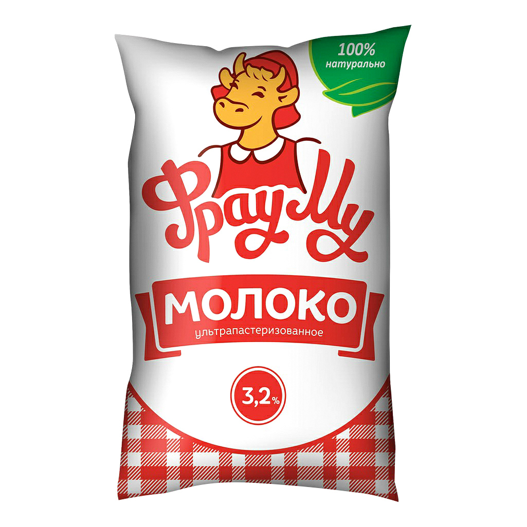 

Молоко 3,2% ультрапастеризованное БЗМЖ 900 мл Фрау Му