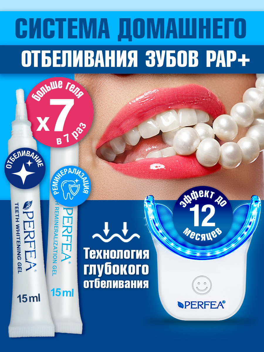 Набор отбеливания зубов дома Perfea с реминерализацией сказки на русском и французском языках
