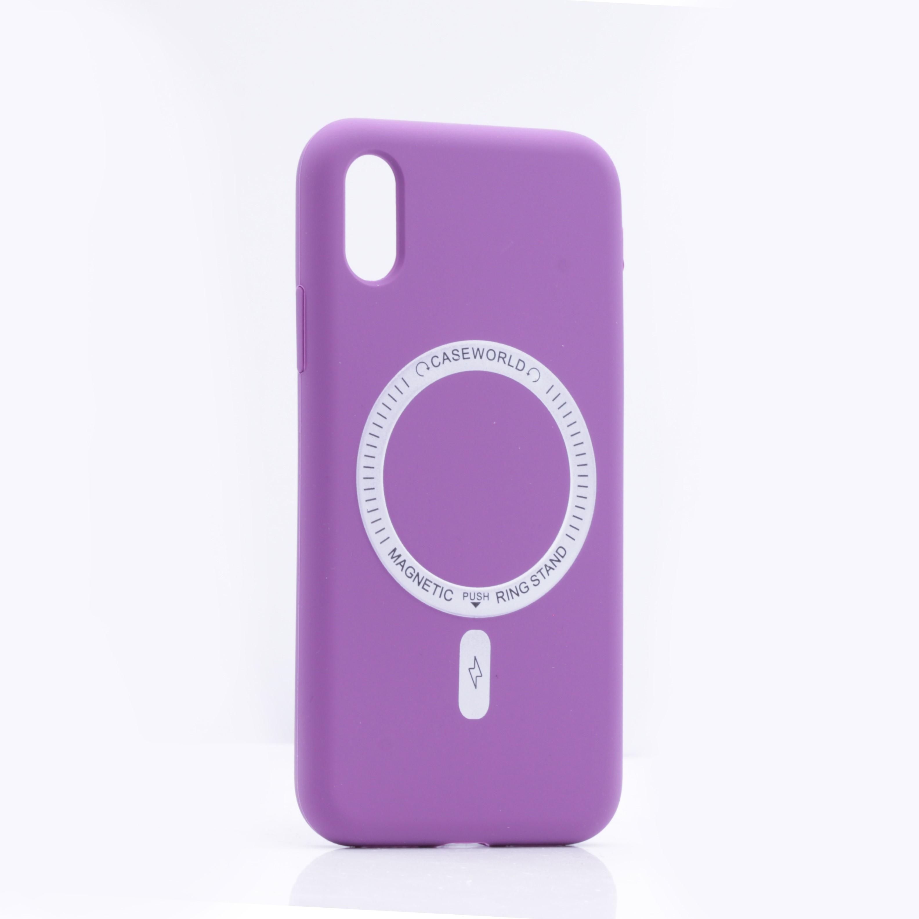 фото Чехол silicone case magesafe для iphone xs, фиолетовый