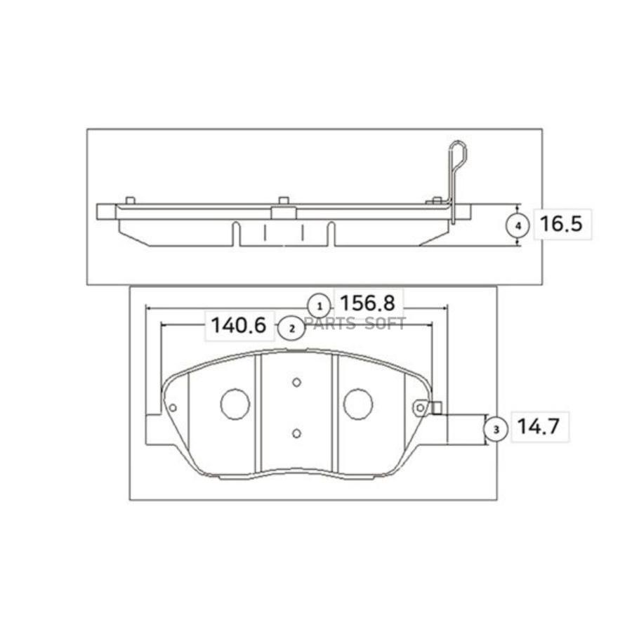

Тормозные колодки Ctr GK0549