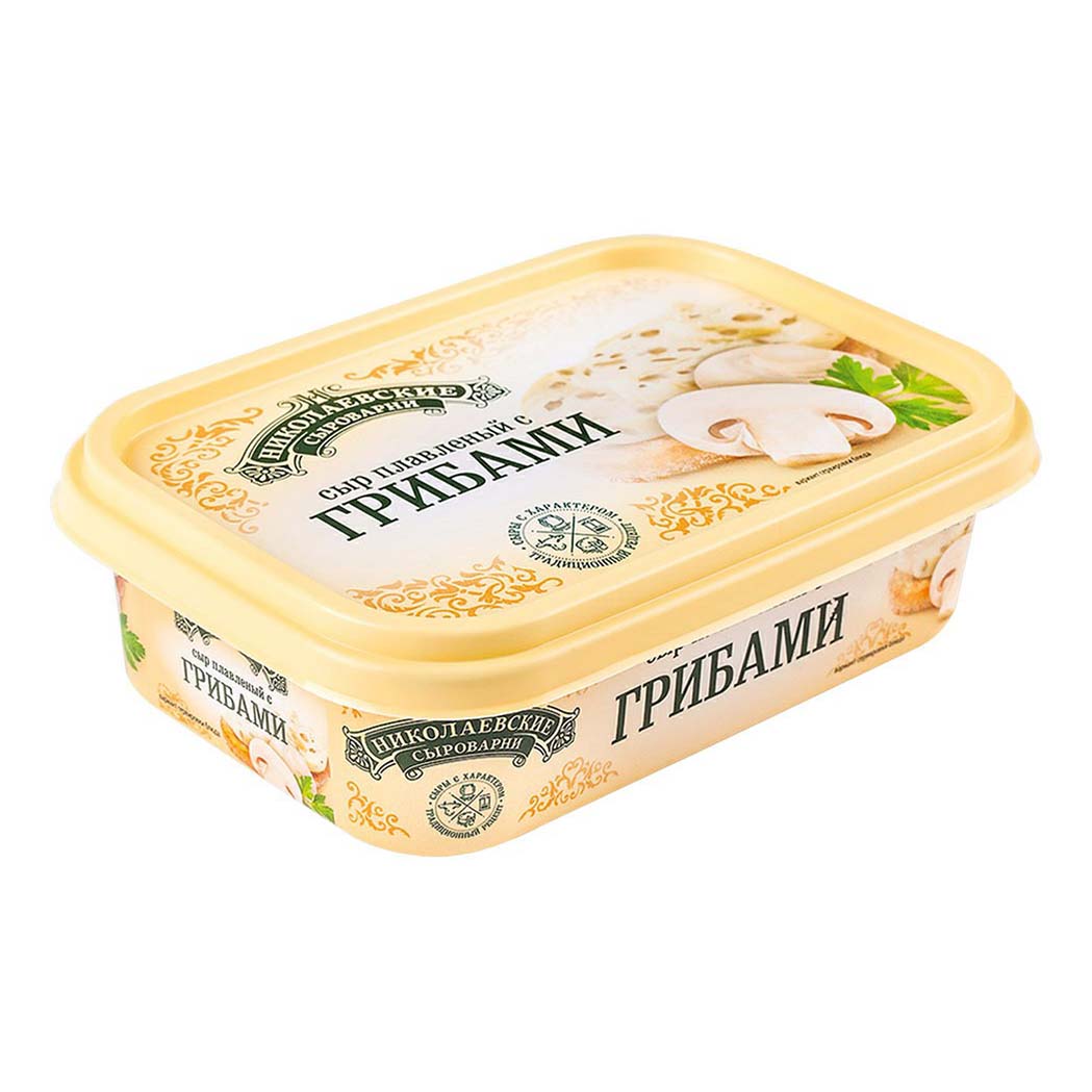 Плавленый сыр Николаевские Сыроварни С грибами 50% 200 г