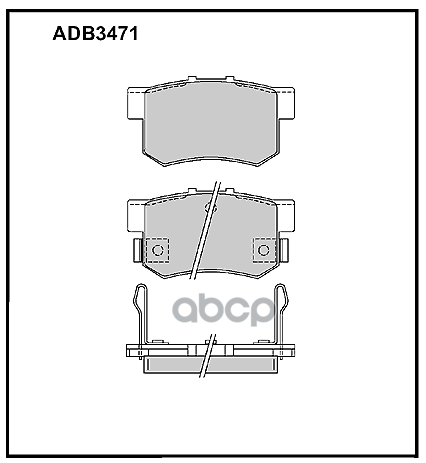 

Тормозные колодки ALLIED NIPPON задние дисковые ADB 3471