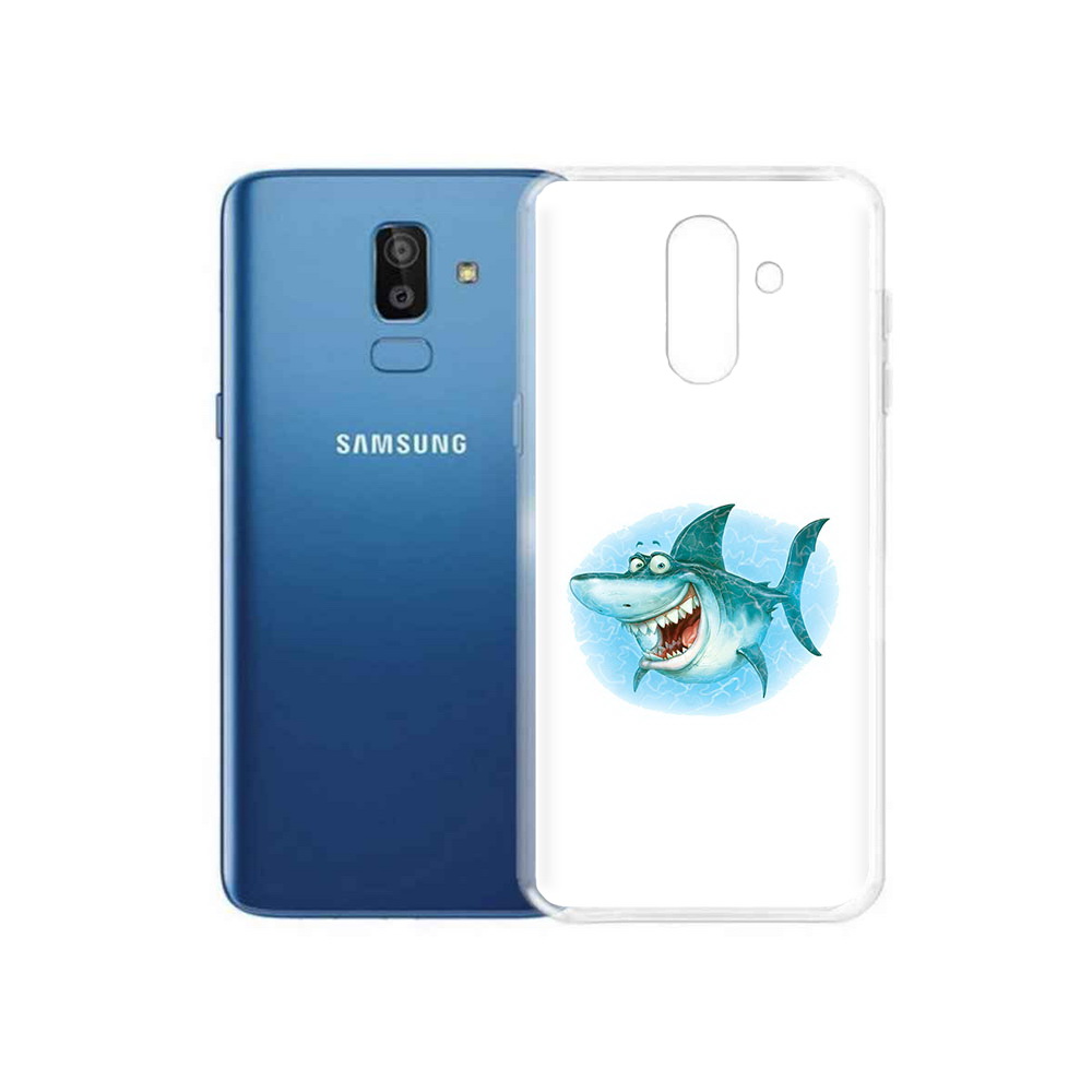 

Чехол MyPads Tocco для Samsung Galaxy J8 веселая акула (PT226929.592.261), Прозрачный, Tocco
