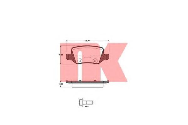 

Колодки Тормозные Nk 223348