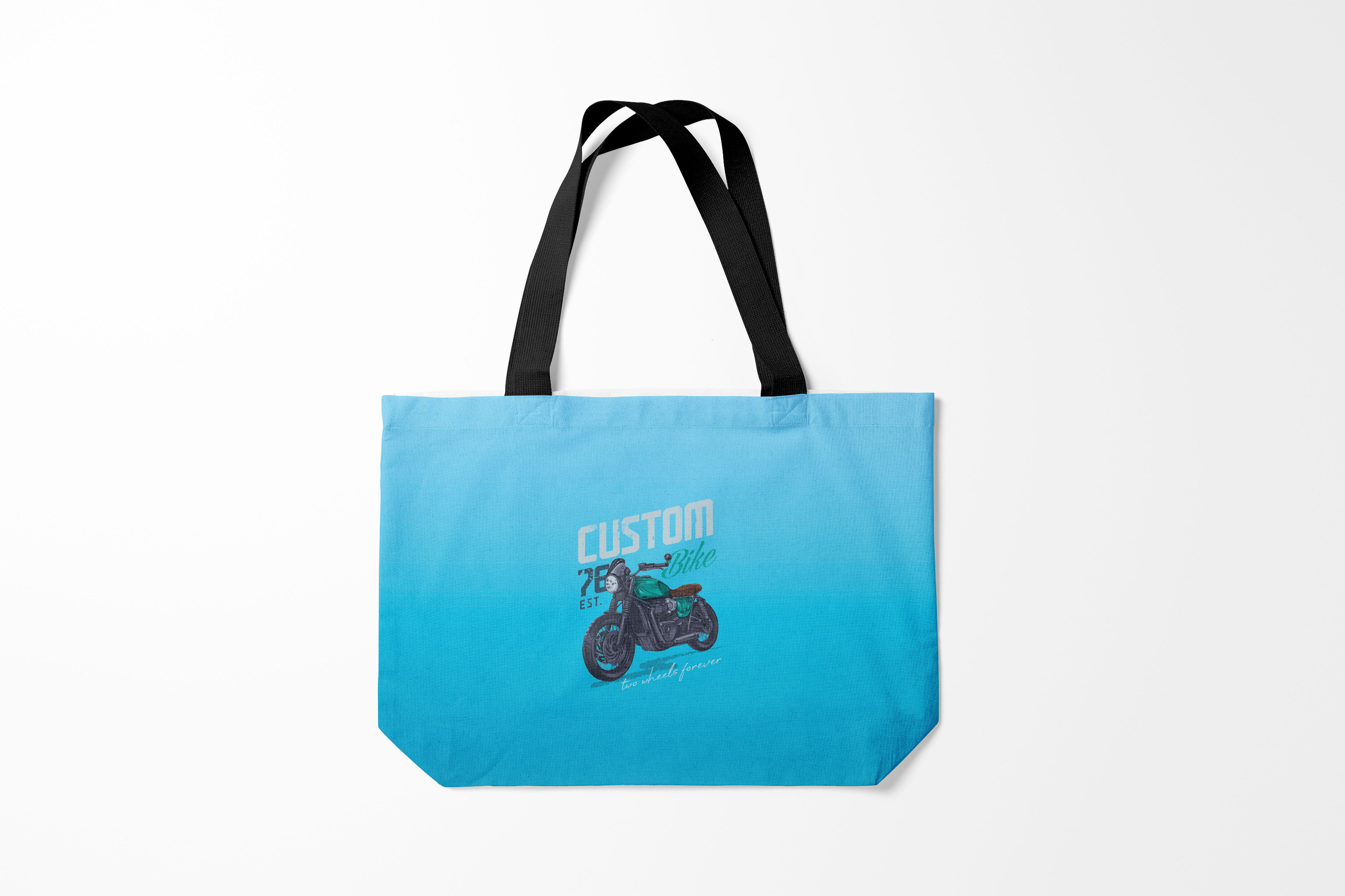 

Сумка шoппер унисекс Burnettie Разные Custom Bike, голубой, Разные Custom Bike