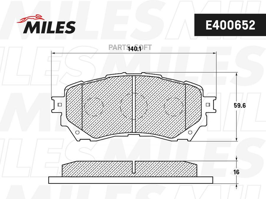 

Колодки Тормозные Мазда/ Mazda 6 12- Передние Lowmetallic Miles E400652