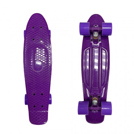 фото Скейтборд ecobalance, фиолетовый с фиолетовыми колесами