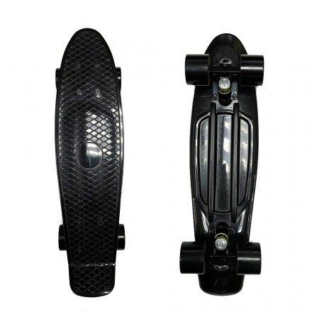 фото Скейтборд ecobalance, черный с черными колесами