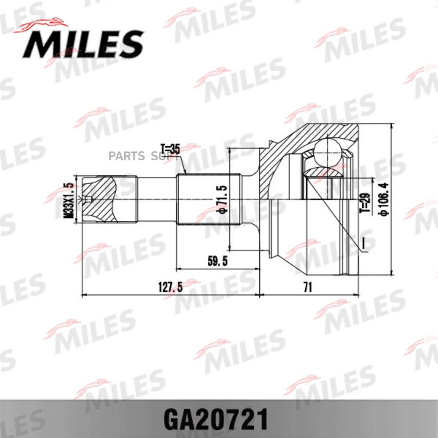 

MILES ШРУС наружный CITROEN JUMPER 3.0HDi 160 06-, FIAT: DUCATO 06- (GSP 817060) GA20721 1