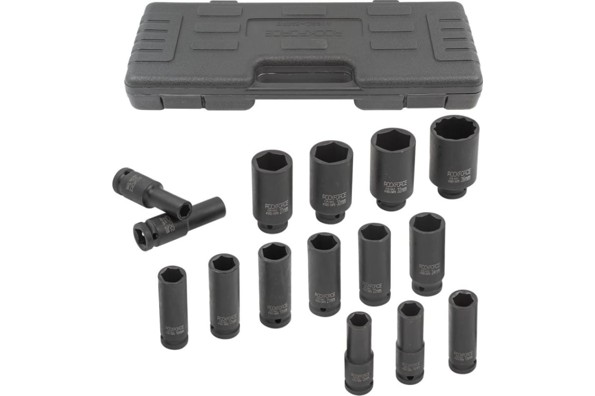 

Набор Головок Торцевых 1/2" 10-36Мм, 12-Ти Гранных 36Мм Ударных Глубоких 15 Предметов Кейс